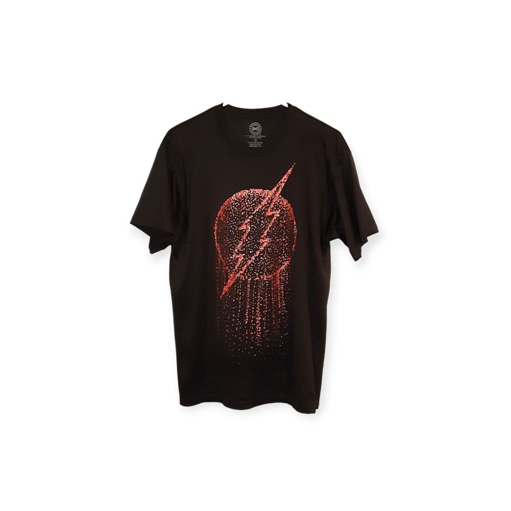 DC Comics Shirt Mens Bloody Flash Symbol Short Sleeve Graphic Tee